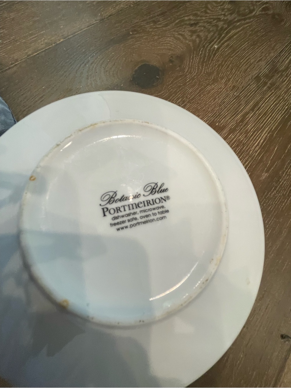 Portmeirion White and Blue Floral Butterfly Teacup with Saucer - Picture 2 of 2